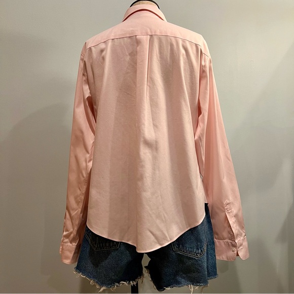 Casual Corner Classic Non-Iron Light Pink Button-Down Shirt. Size S - Picture 4 of 11